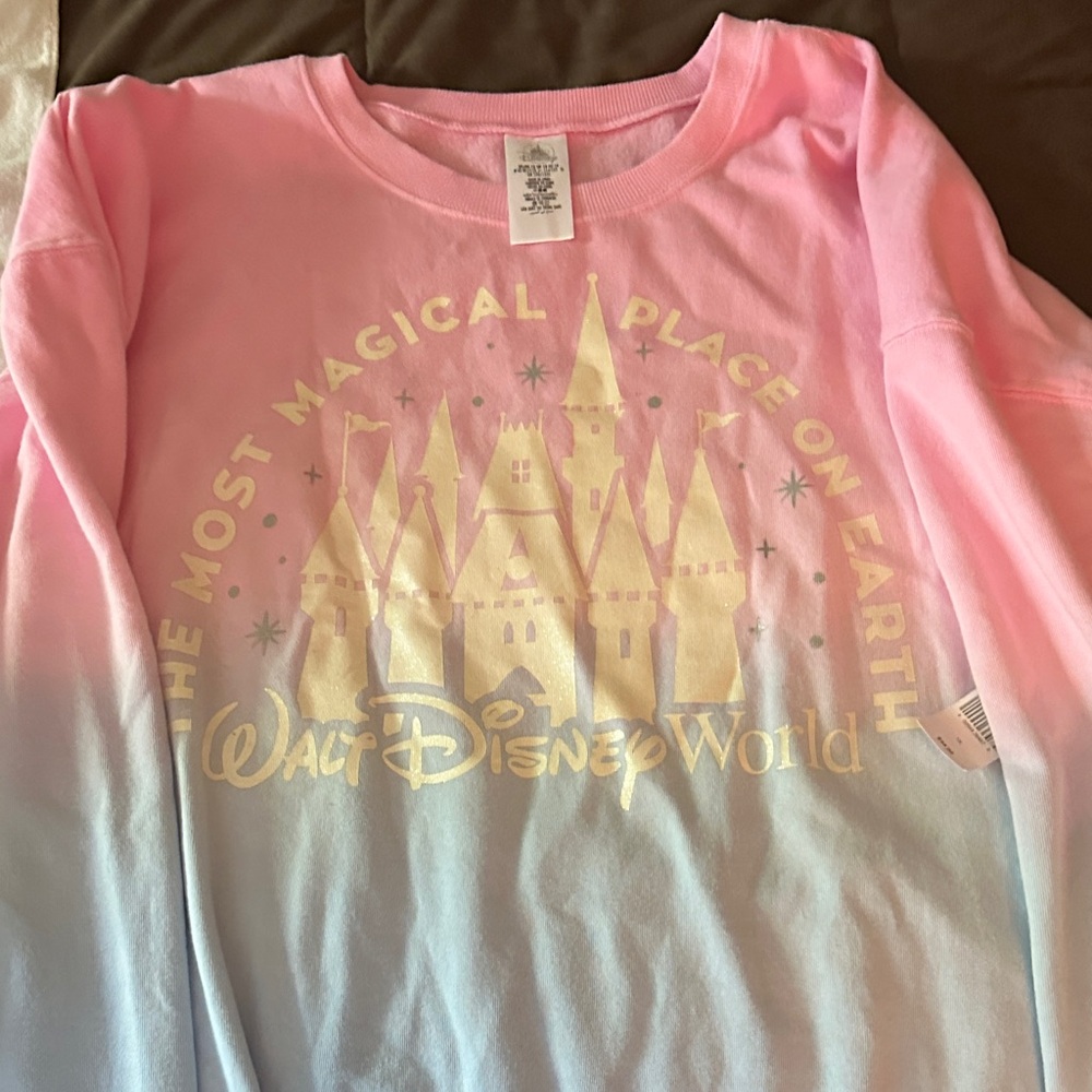 Disney Pink to Light Blue Ombre Sweatshirt